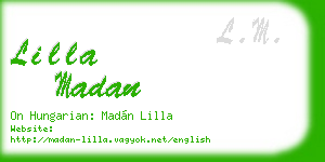 lilla madan business card